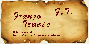 Franjo Trmčić vizit kartica